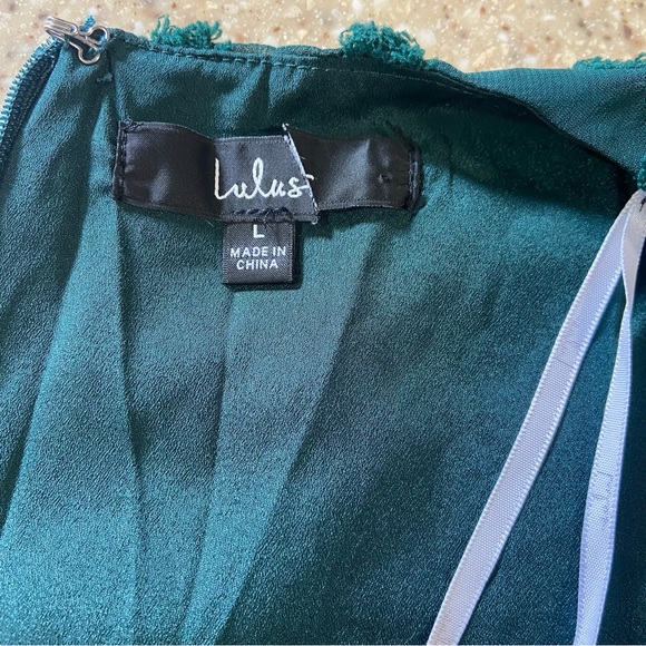 NWOT Lulus Always on Repeat Emerald Green Clip Dot Long Sleeve Mini Dress - Picture 11 of 12